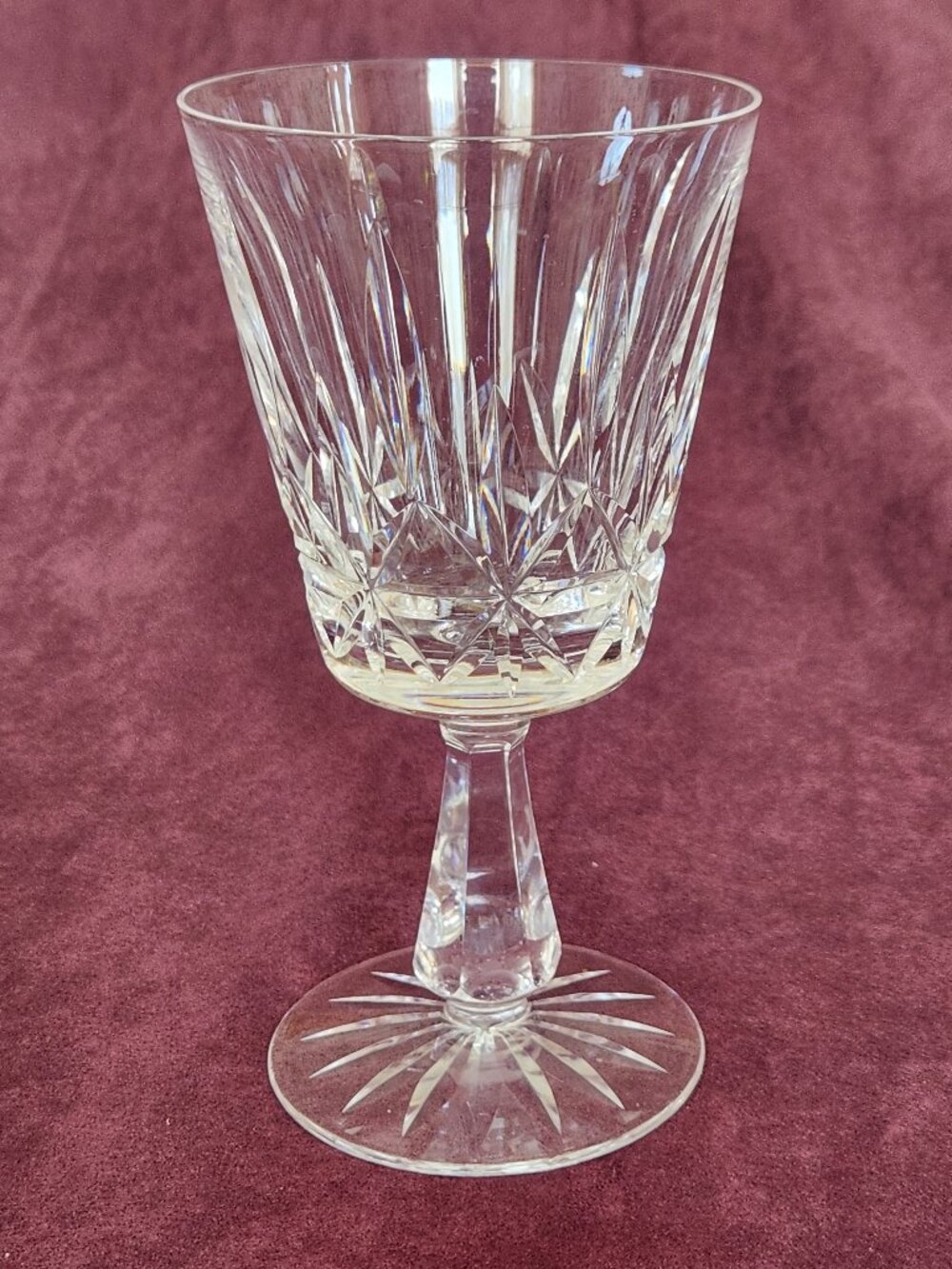 Waterford Crystal Rosslare Water Goblet Wine Glass 6 3/4" H 8 oz Ireland Vintage